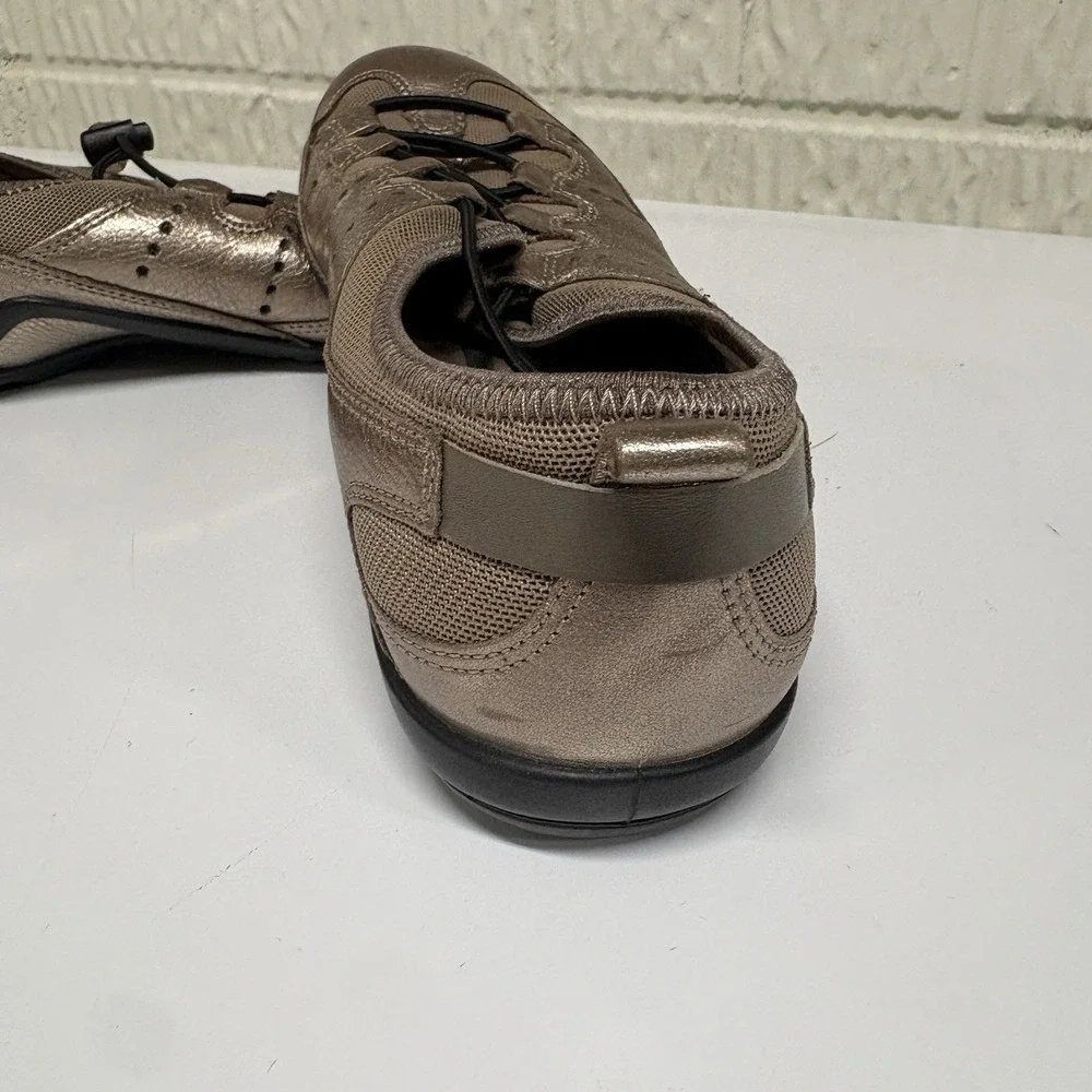 ECCO Vibration II  Women's Bronze Comfort Sneakers Leather Slip-On Size 9  (40) - Picture 8 of 15
